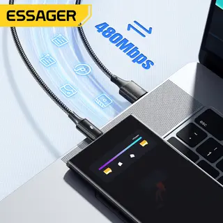 Essager 120W สาย Usb Type C สําหรับสายชาร ์ จเร ็ ว xiaomi 6A รูปที่ 3