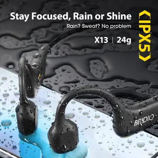 Bridio X13 หูฟังบลูทูธ แบบกระดูกนำเสียง กันน้ำ IPX5 น้ำหนักเบา พร้อมไมโครโฟน ระบบ… รูปที่ 2
