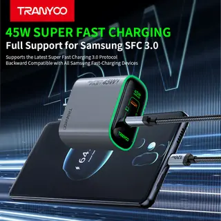 TRANYOO US25 Charger GaN 45W หัวชาร์จเร็ว มีชิป GaN ภายใน พอร์ต Type-C คู่… รูปที่ 3