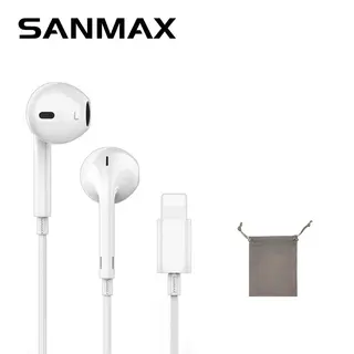 Sanmax หูฟัง ไม่ต้องใช้บลูทูธ เสียงดี มีไมโครโฟนในตัว อินเตอร์เฟซ 3.5mm Typec ฟซสายฟ้า… รูปที่ 3