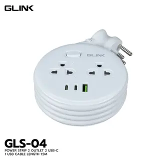 GLINK GLS-04 ปลั๊กไฟม้วนเก็บได้ 2 ช่อง 2 USB-C 1 USB สาย 1.5 เมตร 2300W 10A รูปที่ 2