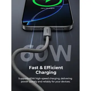 AUKEY สายชาร์จเร็ว 60W PD USB-C to USB-C สายถัก DTY เกรดพรีเมียม CB-DCC061/DCC062 รูปที่ 3