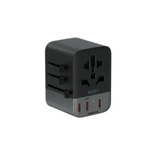 AUKEY PA-TA07A/08A/09A Travel Adapter ชาร์จเร็ว 35W 65W 100W หัวแปลงปลั๊กต่างประเทศ 200… รูปที่ 3