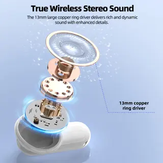 GOOJODOQ J233 หูฟังบลูทูธ หูฟัง Bluetooth 5.3 เสียงคุณภาพสูง ควบคุมสัมผัส Type C… รูปที่ 2